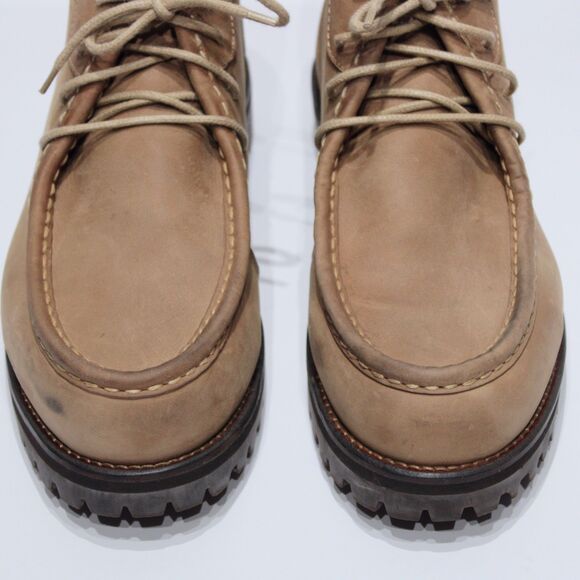 Orvis Brown Leather Moc Toe Chukka Boots Hiking Fishing Men Size 12 - Light Wear main image 10